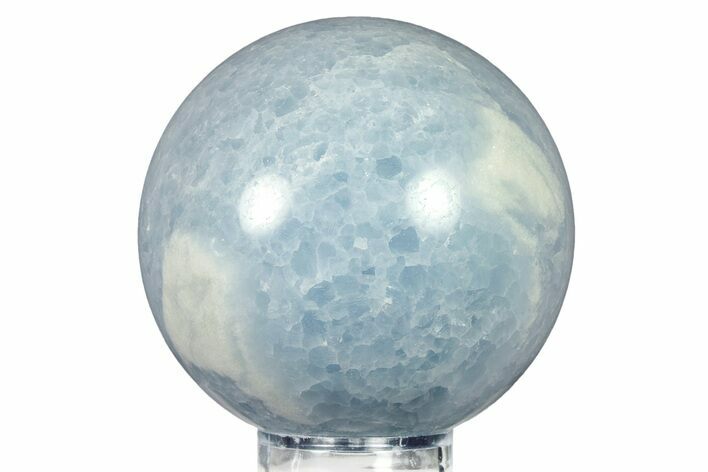 Polished Blue Calcite Sphere - Madagascar #277156